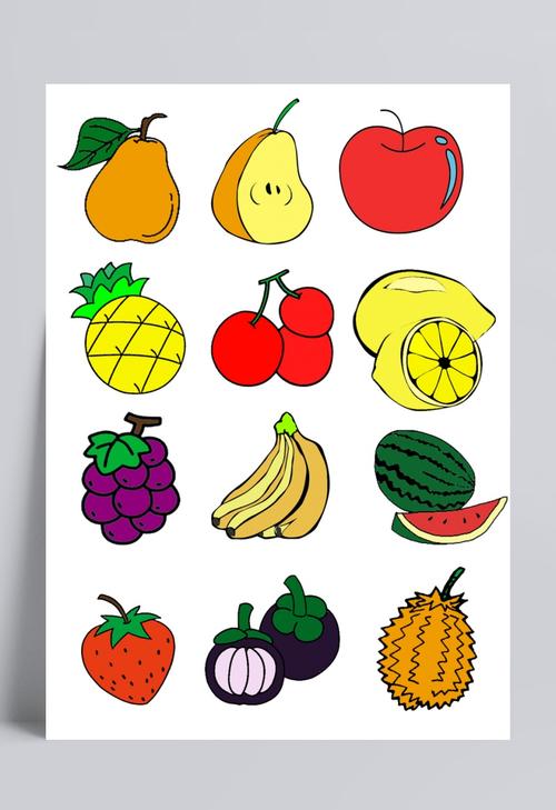 水果图片简笔画彩色 水果图片简笔画彩色切开的