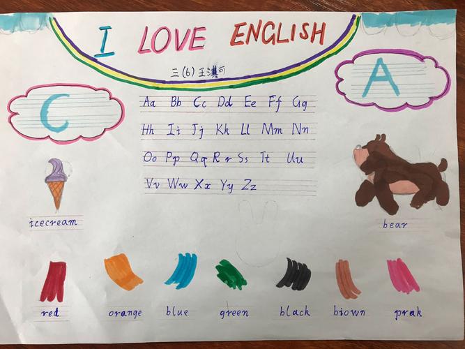 3一6年级英语手抄报简单又漂亮