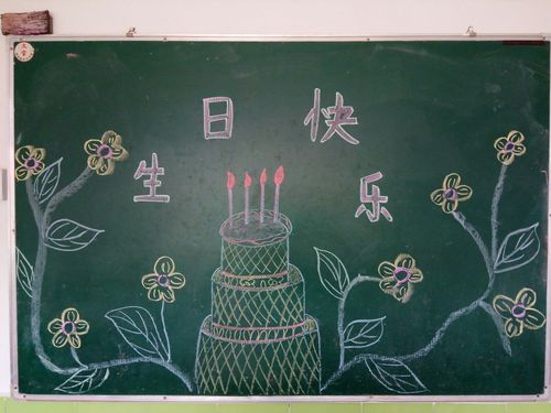 生日蛋糕黑板报 生日蛋糕黑板报画幼儿园