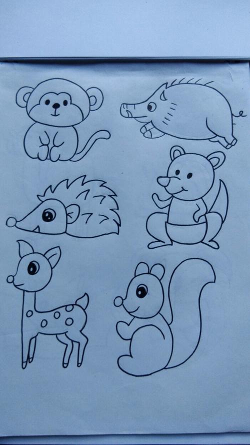 100种可爱动物简笔画 100种可爱动物简笔画彩色
