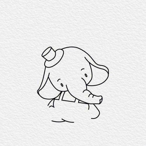 儿童简笔画大象