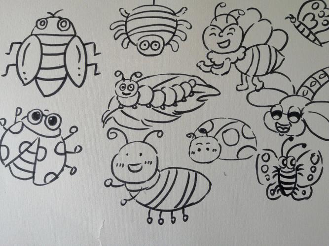 简笔画昆虫 幼儿园简笔画昆虫