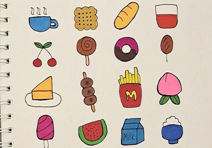 100种可爱简笔画食物 100种可爱简笔画食物扁食