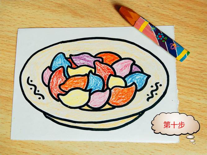 一盘饺子简笔画