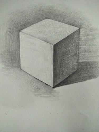 正方形素描怎么画 立体正方形素描怎么画
