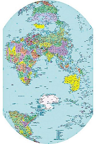 世界地图的简笔画