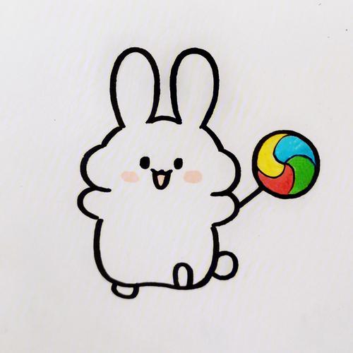 彩色兔子简笔画