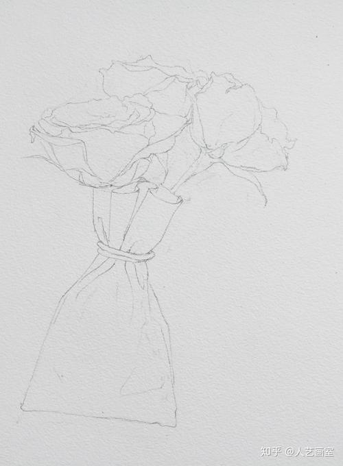 素描图片简单一点的花 素描图片简单一点的花朵