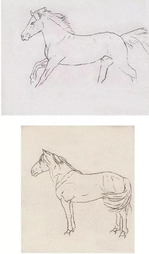 马怎么画霸气又简单图片