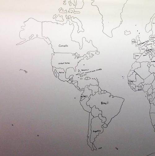 世界地图简笔画 世界地图简笔画手绘七年级