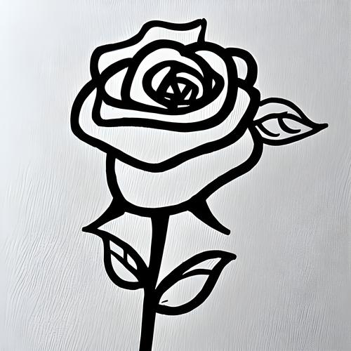 玫瑰图片简笔画 玫瑰图片简笔画手绘彩色