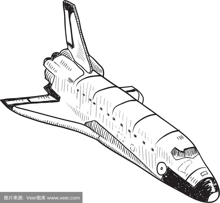 航天飞机简笔画 中国航天飞机简笔画