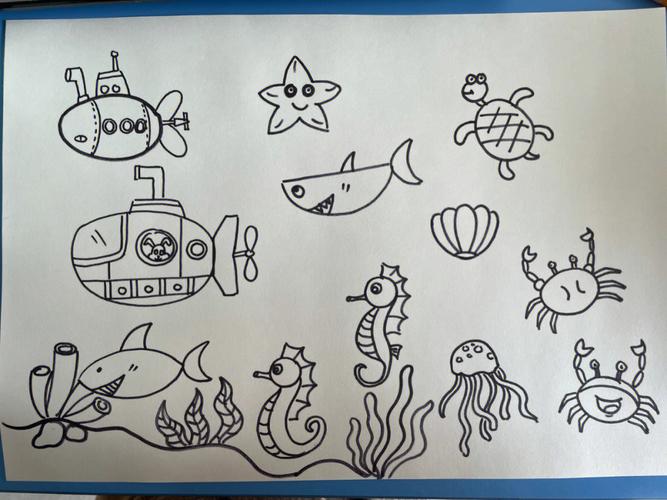海底世界的简笔画 海底世界的简笔画怎么画