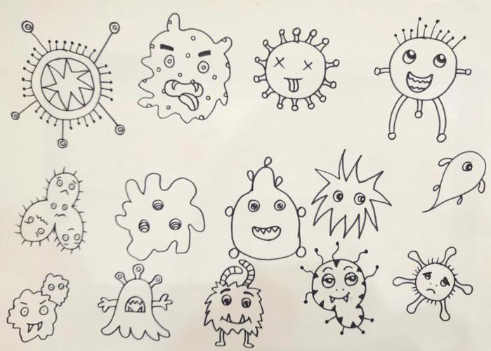 细菌简笔画 细菌简笔画可爱又简单