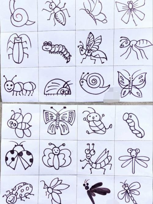 简笔画昆虫 幼儿园简笔画昆虫