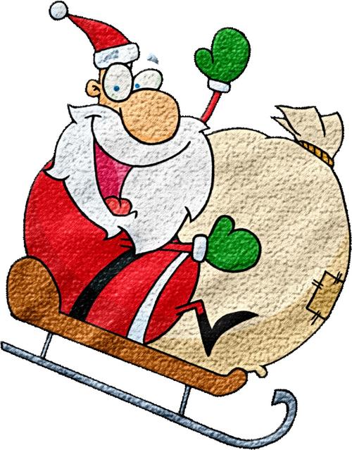 圣诞老人的雪橇简笔画 圣诞老人的雪橇简笔画图片