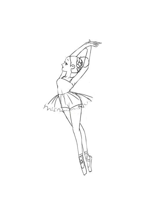 芭蕾舞女孩简笔画 芭蕾舞女孩简笔画图片
