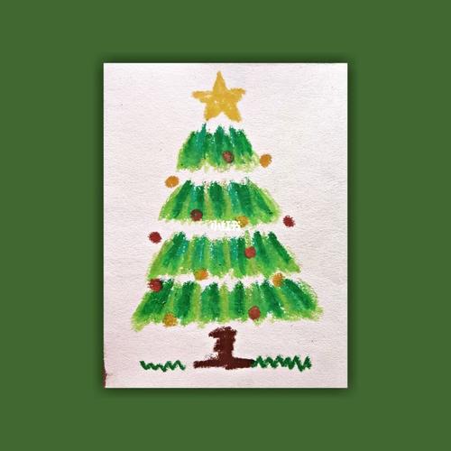 蜡笔画圣诞树 怎么用蜡笔画圣诞树