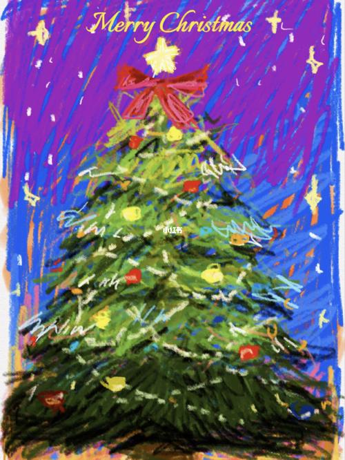 圣诞树绘画图片 圣诞树绘画图片无水印