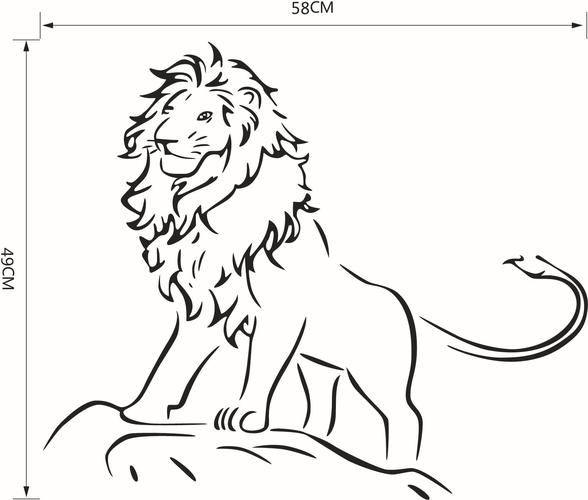 狮子的简单画法图片