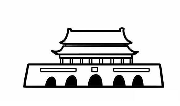 天安城门的简笔画 北京天安城门的简笔画