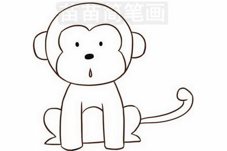 猴子简笔画彩色 猴子简笔画彩色可爱