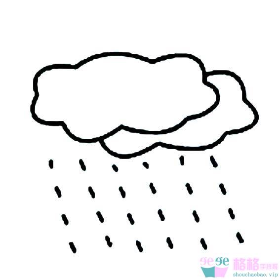 下雨天的图片简笔画 下雨天的简笔画