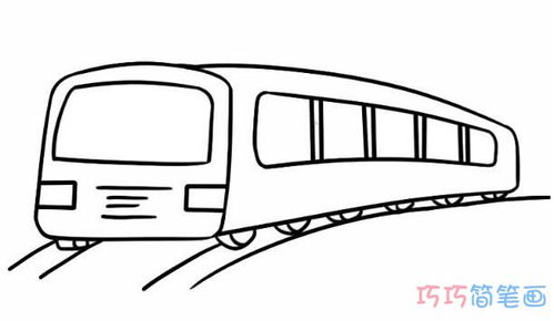简笔画和谐号火车图片