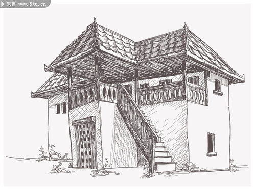 古代的房子简笔画 古代的房子简笔画侧面