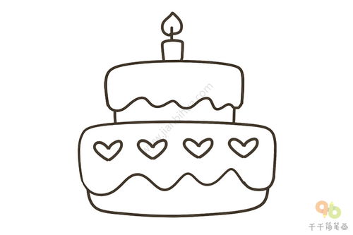 生日蛋糕简笔画带颜色 怎么画生日蛋糕简单又漂亮