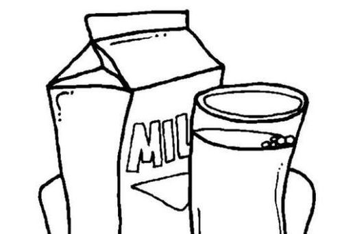晨光牛奶简笔画图片