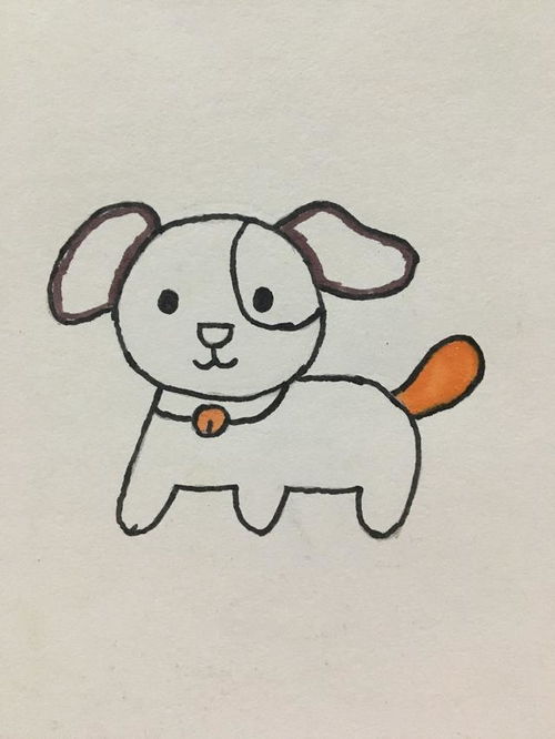 简笔画 小狗的画法儿童简笔画小狗的画法 一步一步教怎么画小狗幼儿园