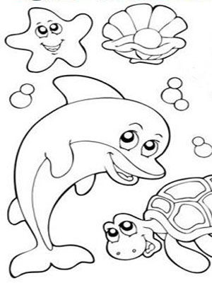 海底生物简笔画 海底生物简笔画彩色