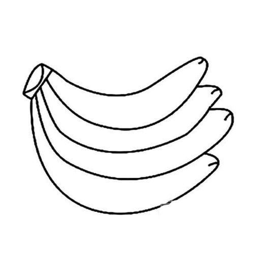 一根香蕉的简单画法图片
