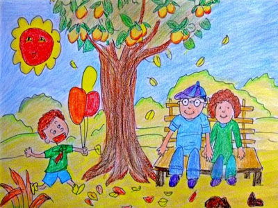 儿童简笔画秋天图画 儿童简笔画秋天图画水果