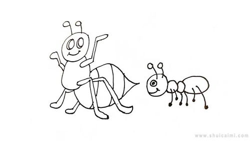 蚂蚁搬家简笔画 蚂蚁搬家简笔画儿童画