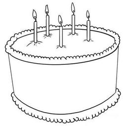 生日蛋糕简笔画图片大全 幼儿生日蛋糕简笔画图片大全