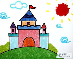 城堡儿童画简笔画 城堡儿童画简笔画公主