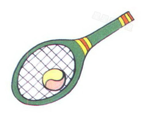 网球拍简笔画 网球拍简笔画彩色