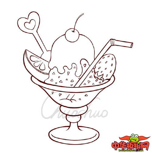 冰淇淋的简笔画 冰淇淋的简笔画图片大全可爱