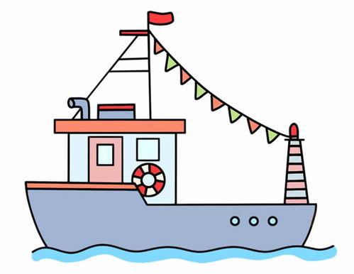 渔船简笔画 渔船简笔画彩色