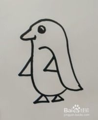 简笔画企鹅 简笔画企鹅的画法步骤
