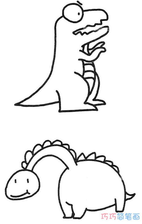 小恐龙怎么画简单又可爱 小恐龙怎么画简单又可爱图片