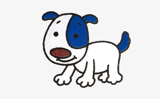 小狗图片简笔画彩色 小狗图片简笔画彩色卡通