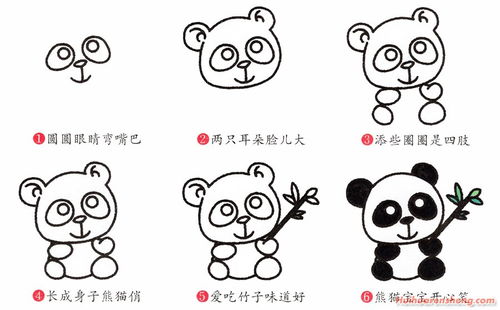 熊猫简笔画图片 熊猫简笔画图片可爱简单