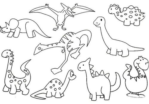 恐龙图片简笔画 恐龙图片简笔画彩色
