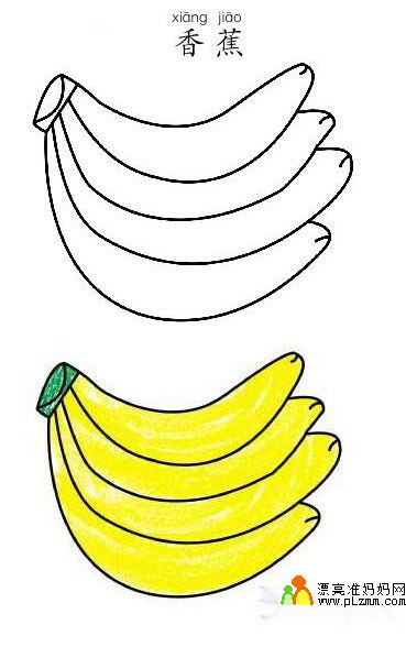 画香蕉的简笔画 画香蕉的简笔画步骤