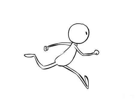 跑步运动员简笔画简单图片