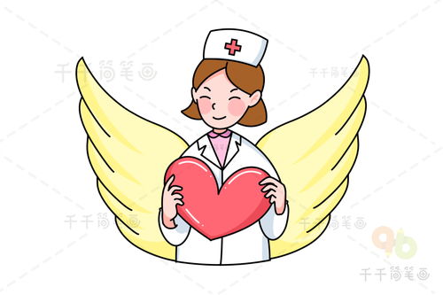 和孩子一起画出白衣天使白衣天使医生治疗病床上的人简笔画白衣天使简
