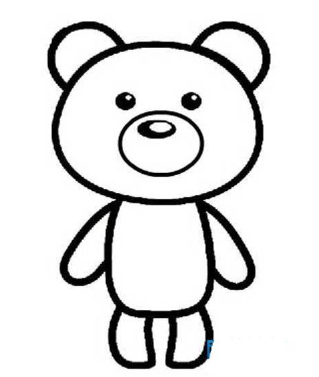 怎么画小熊简单画法图片